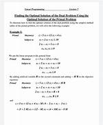 Obtain Dual Solution from Primal Problem Using Simplex