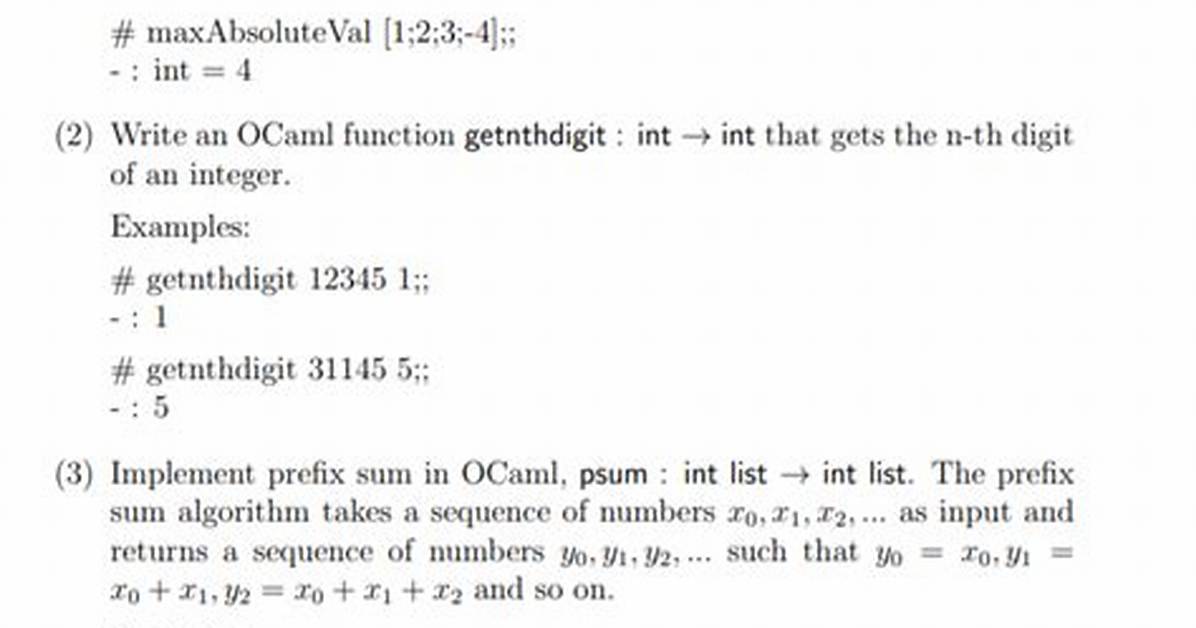 Ocaml Mod Function Returns Different Result Compared with %