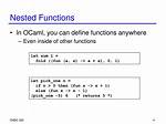 Ocaml Nested Functions