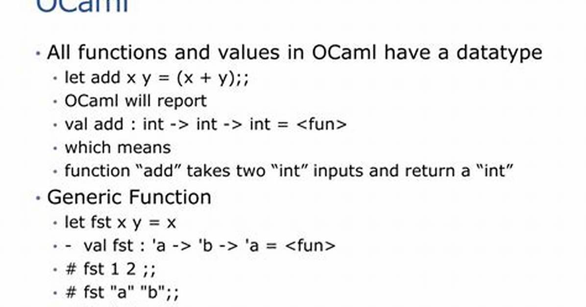 Ocaml Syntax Error in Function