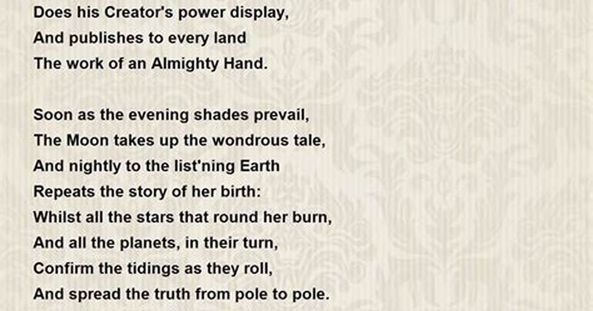 Ode Poem Examples