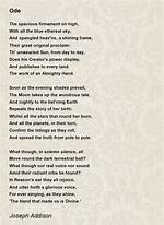 Ode Poem Examples