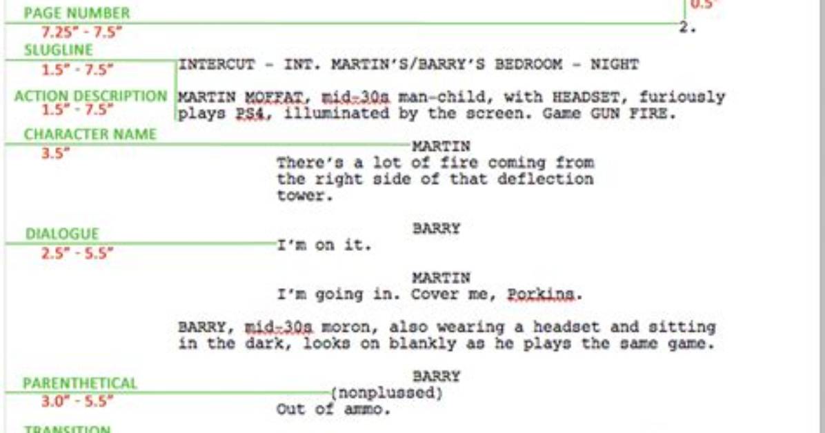 On Screen Text Screenplay?