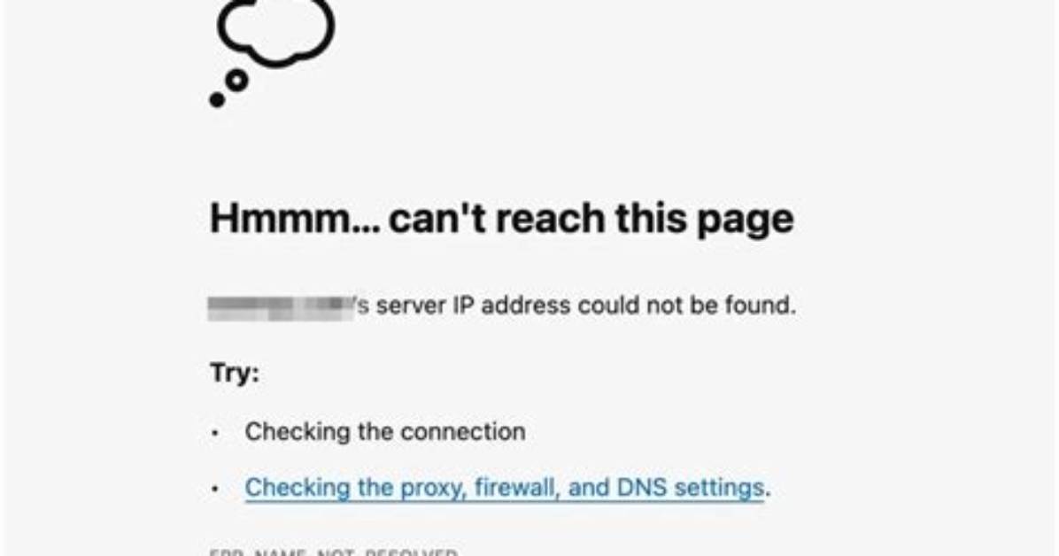 On Server Not Found?