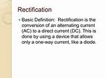 On the Rectification Meaning?