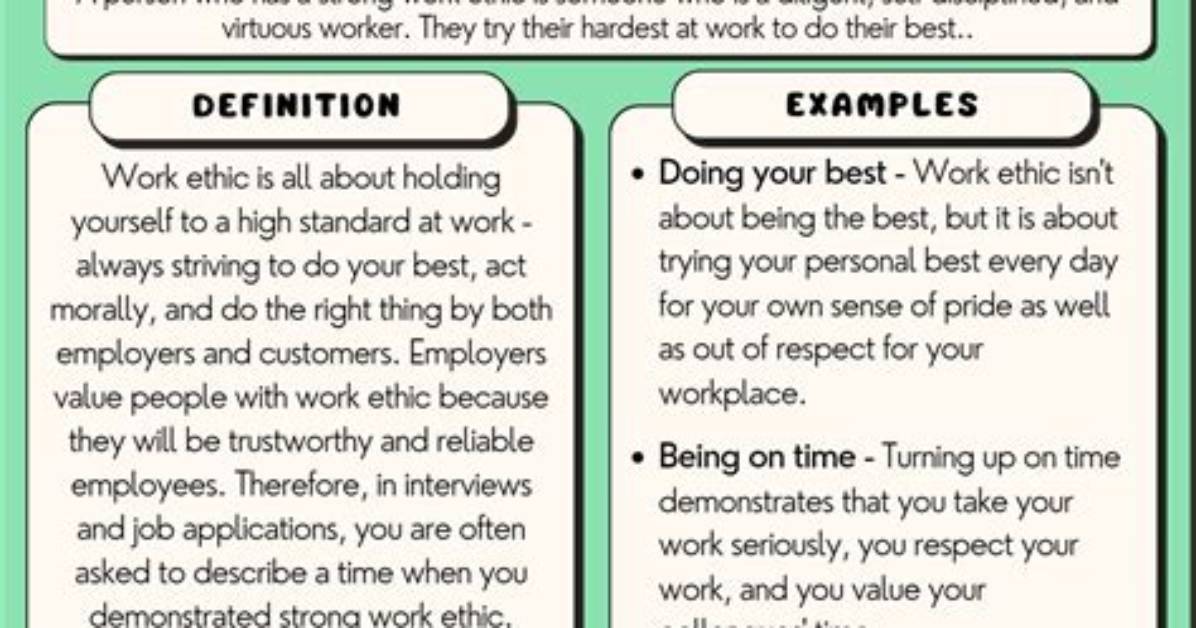 On Work Ethic Meaning?