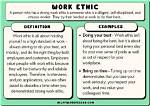 On Work Ethic Meaning?