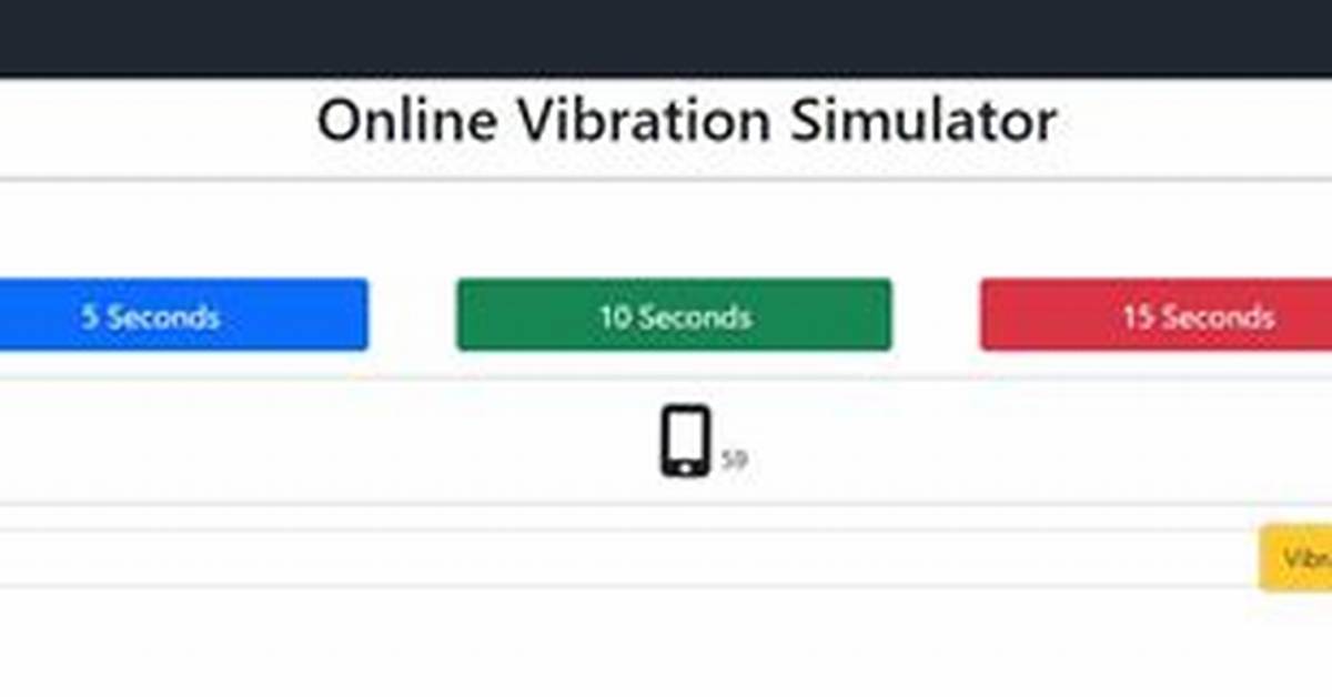 Online Vibration Simulator