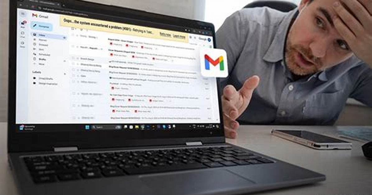 Oops, the System Encountered a Problem Gmail Error