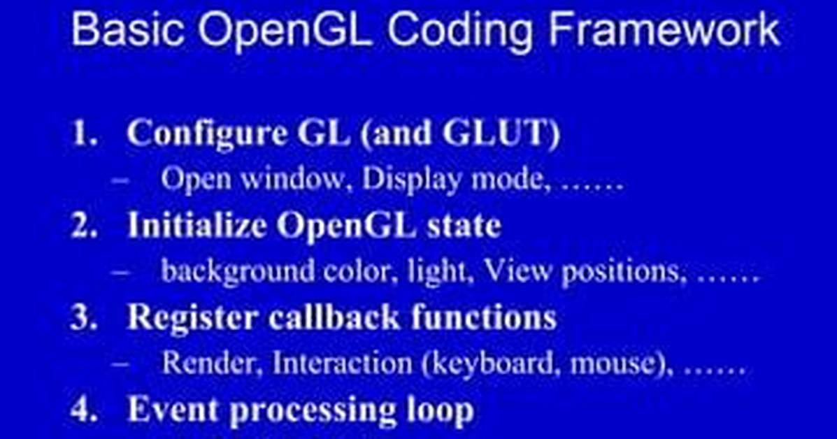 Opengl Glutmainloop()