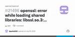Openssl: Error While Loading Shared Libraries: Libssl. So.3