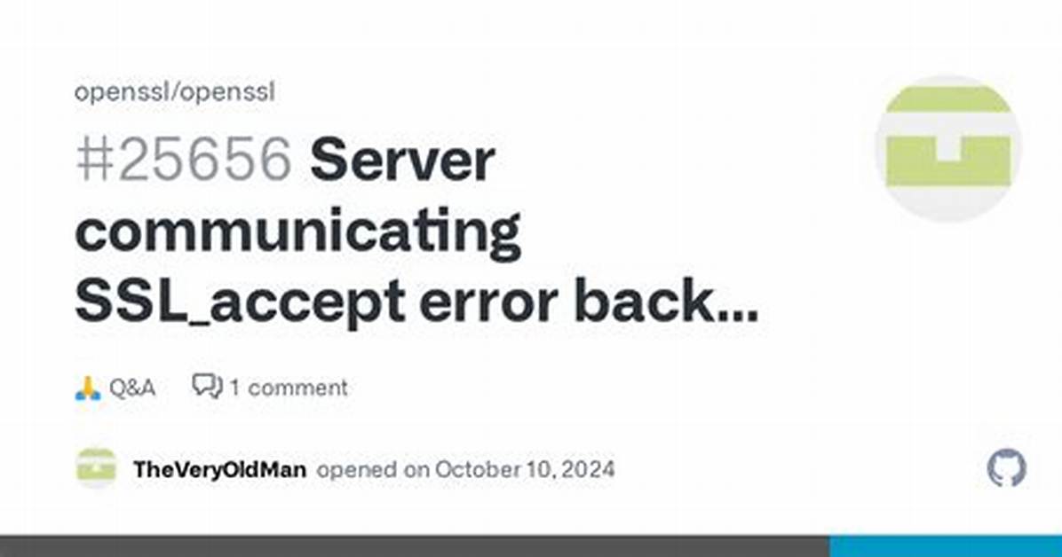 Openssl Ssl_Accept() Error 5
