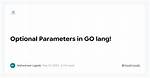 Optional Parameters in Go?
