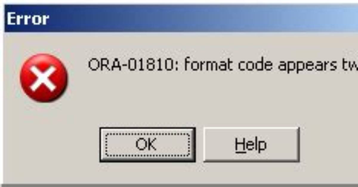 Ora-01810: Format Code Appears Twice
