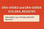 Ora-04063: View Has Errors