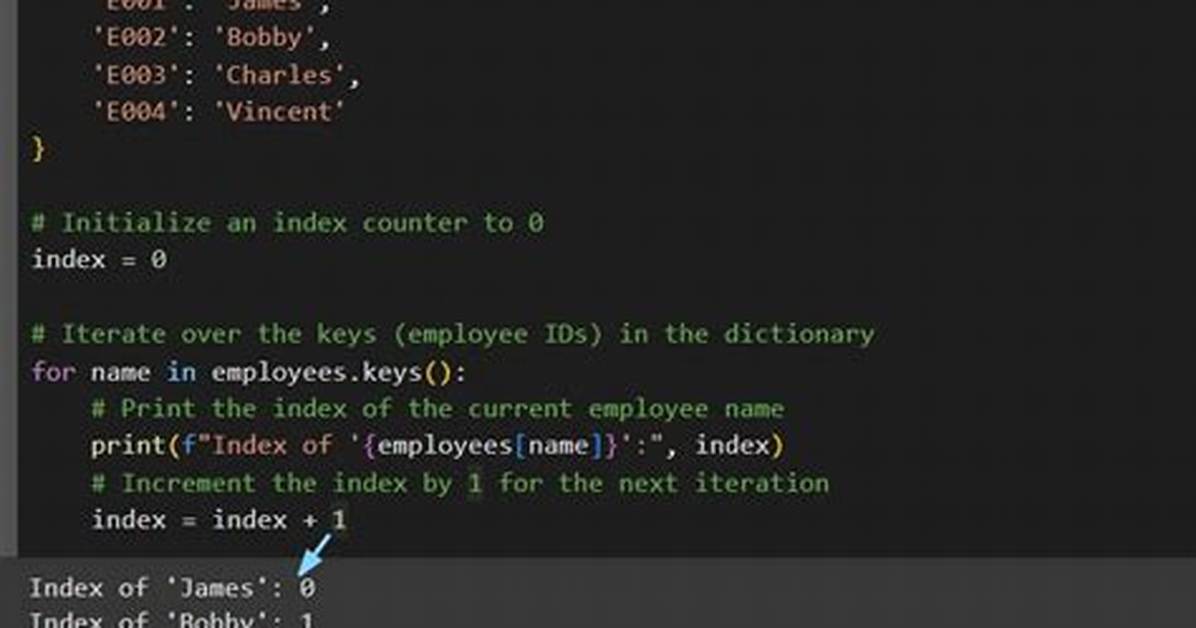 Order Dictionary Index in Python