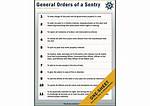 Orders to the Sentry