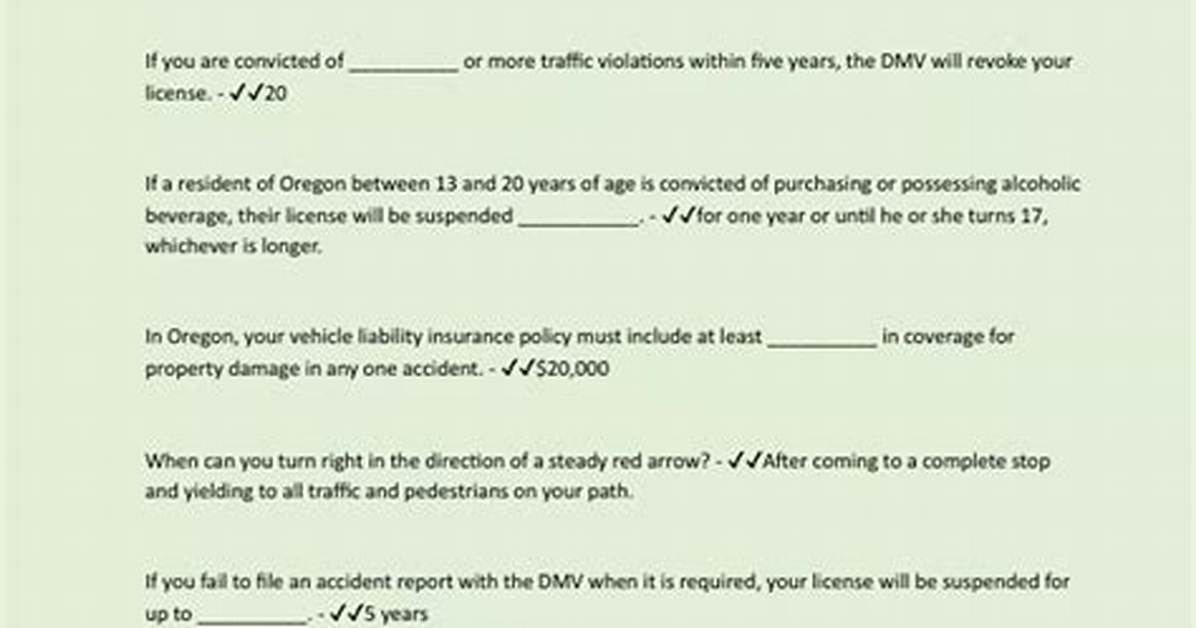 Oregon Permit Test
