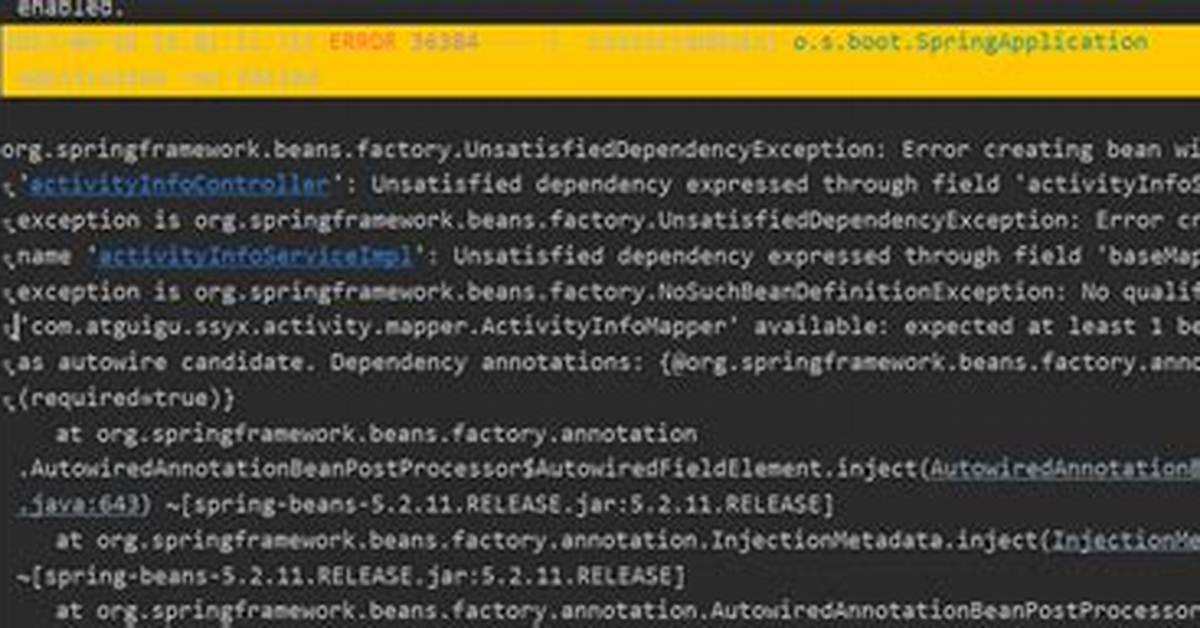 Org. Springframework. Beans. Factory. Unsatisfieddependencyexception: Error Creating Bean with Name 'Demorestcontroller'