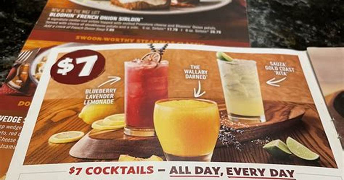 Outback Drink Menu