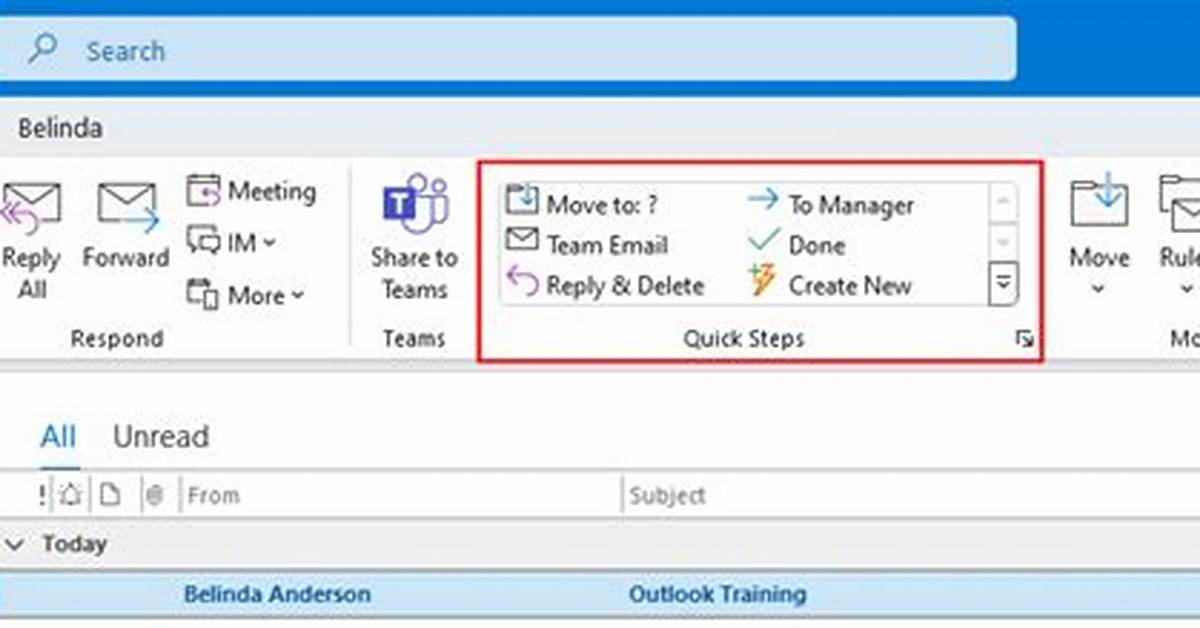 Outlook Quick Steps