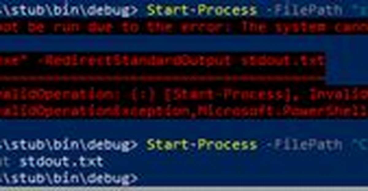Output Redirection Fails When Using Start-Process to Launch Cmd with Start /B