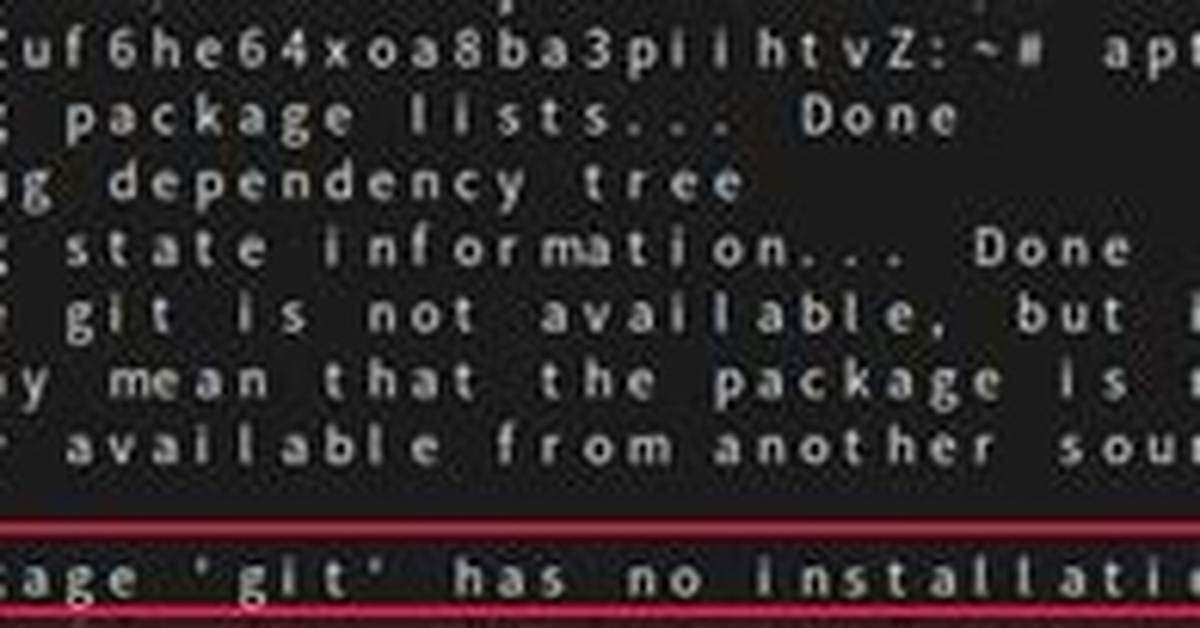 Package ‘Git’ Has No Installation Candidate?