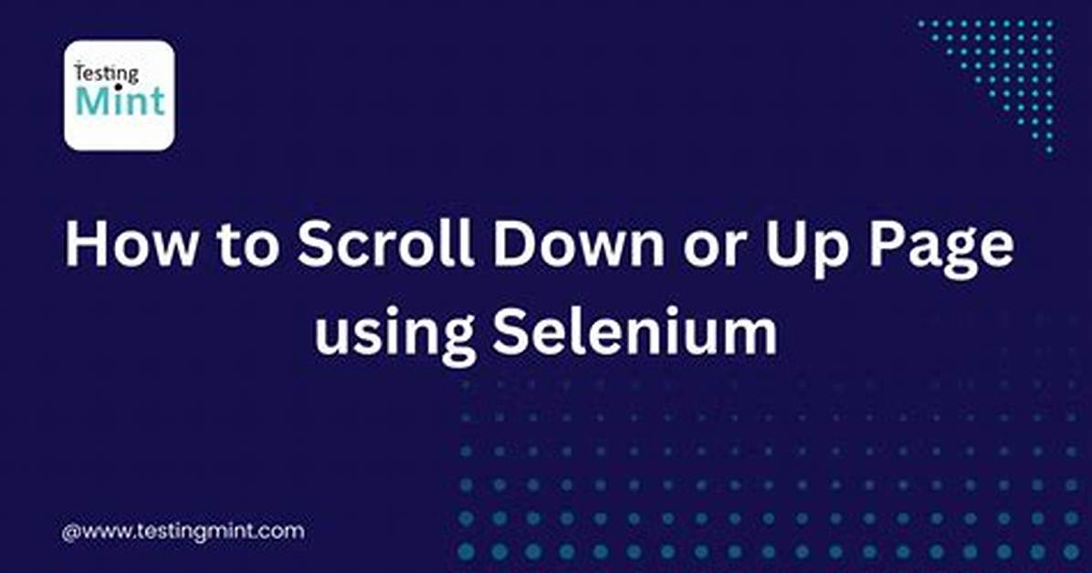 Page Scroll up or Down in Selenium Webdriver (Selenium 2) Using Java