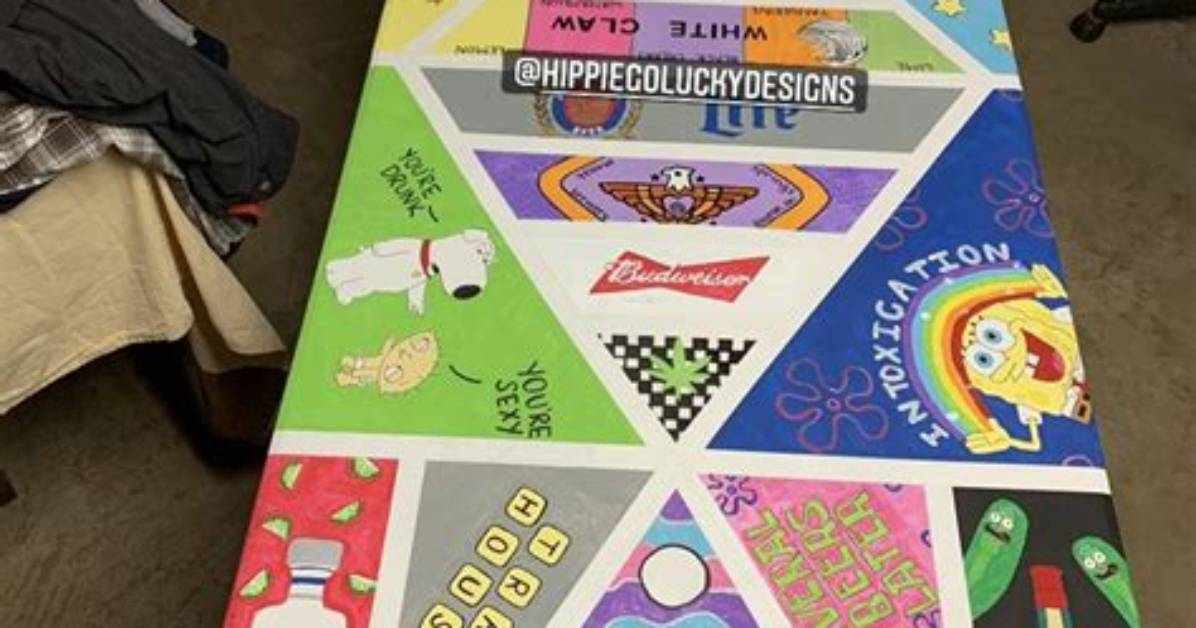 Painted Pong Table
