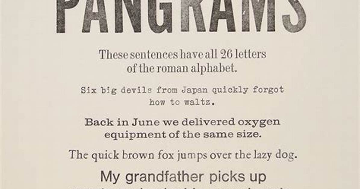 Pangrams