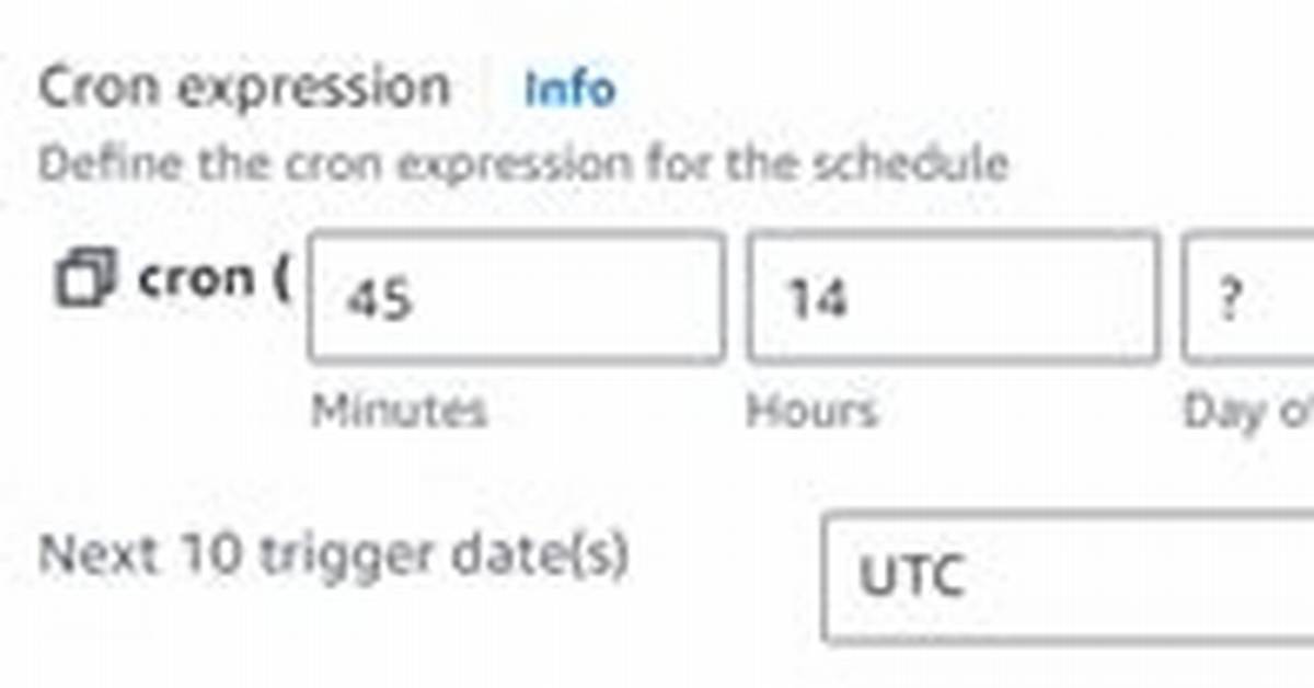 Parameter Scheduleexpression Is Not Valid