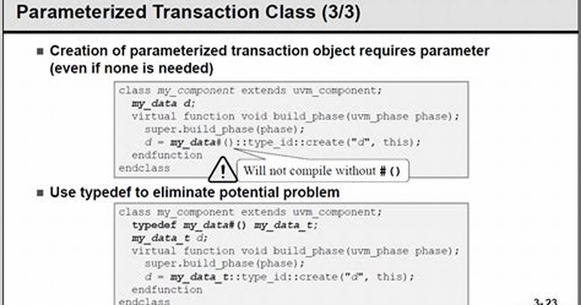 Parameterized Class Declaration Error in Uvm