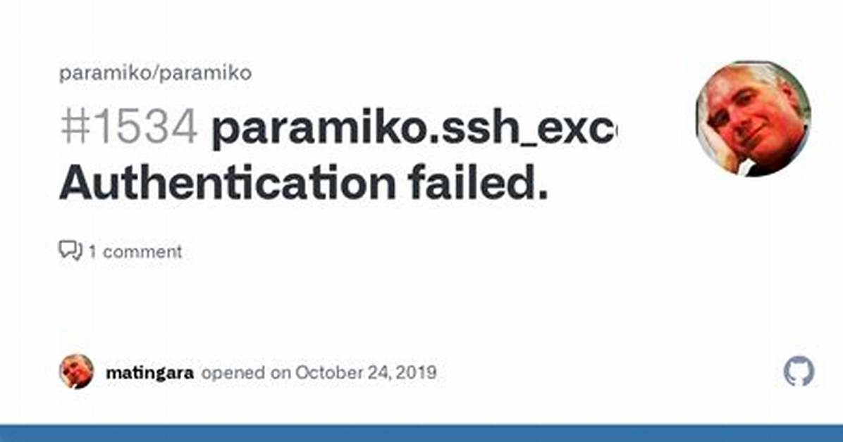 Paramiko Authenticationexception Issue