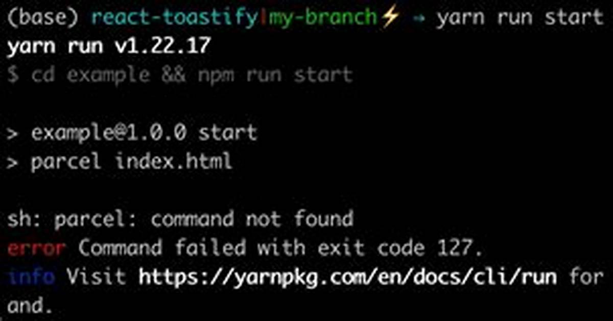 Parcel Command Not Found