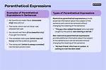 Parenthetical Expression