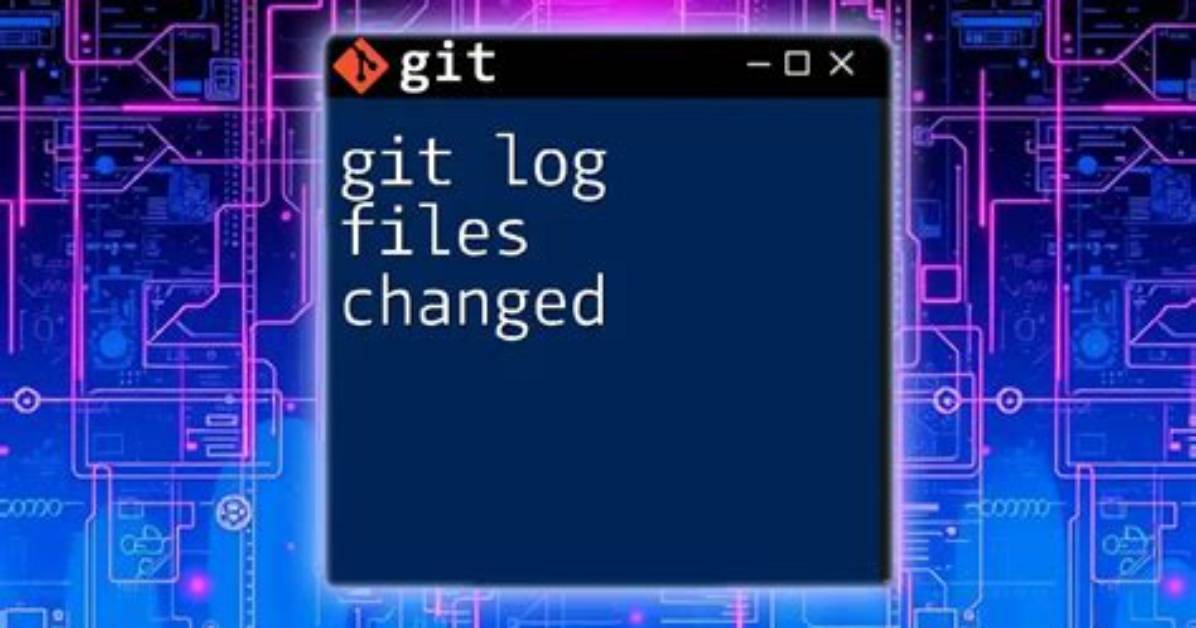 Parse Git Log by Modified Files