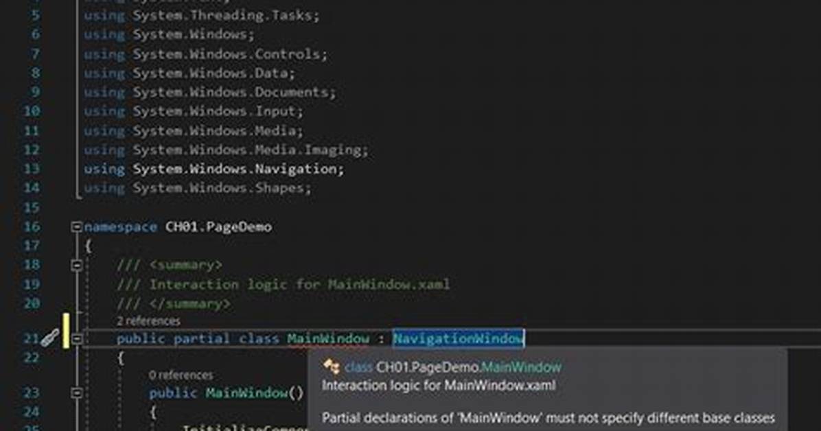 Partial Declarations Must Not Specify Different Base Classes