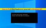 Partition: Read Error