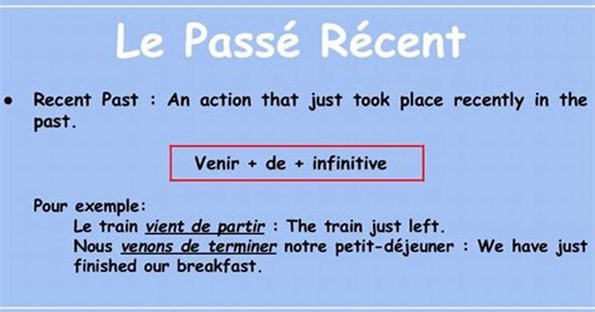 Passe Recent