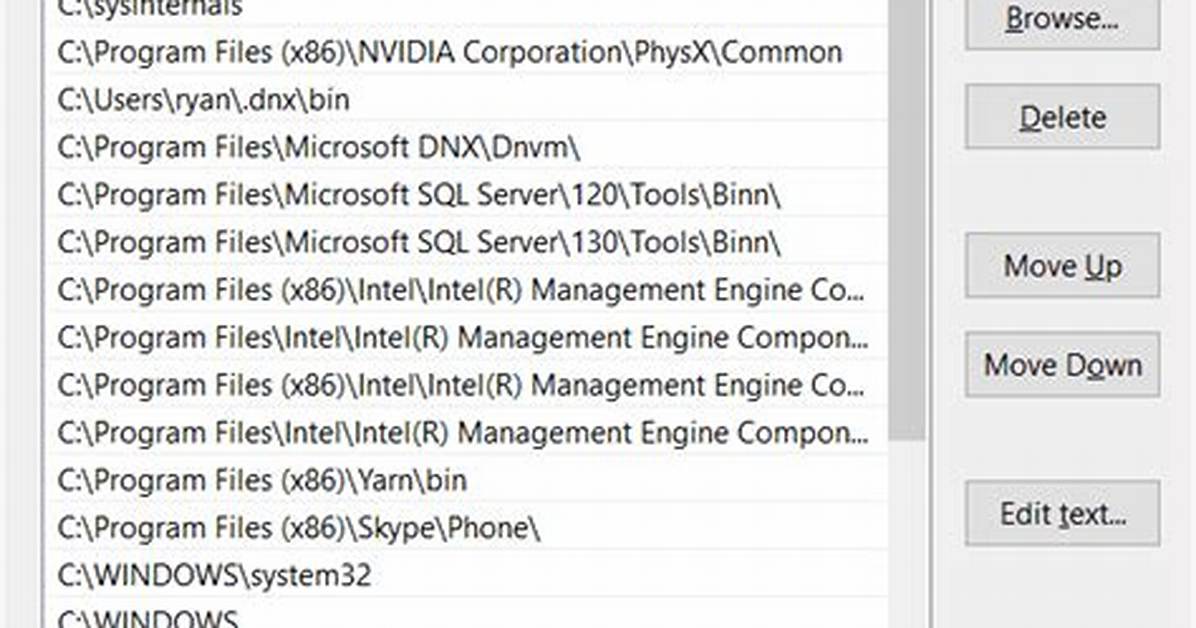 Path Environment Variable Windows 10. Echo %Path% on Command Prompt Shows Only %Path% [Duplicate]