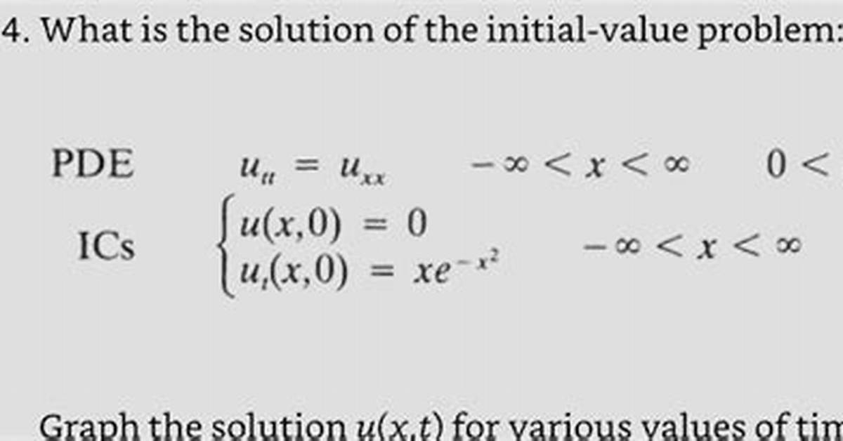 Pde Initial Value Problem