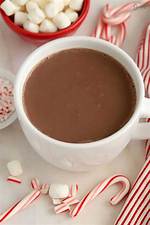 Peppermint Hot Chocolate - Celebrating Sweets