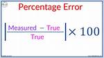 Percent Error Definition