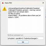 Perforce Error - Cannot Submit from Non-Stream Client