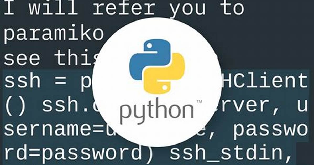 Perform Commands over Ssh with Python