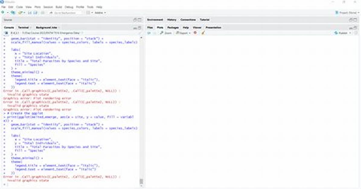 Persistent Invalid Graphics State Error When Using Ggplot2
