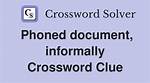 Phoned Document Informally