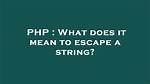 Php &$String - What Does This Mean? [Duplicate]