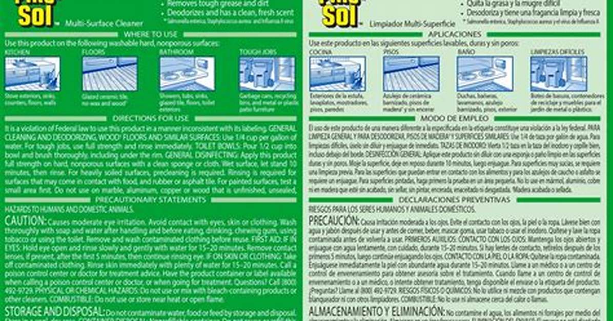 Pine Sol Ingredients