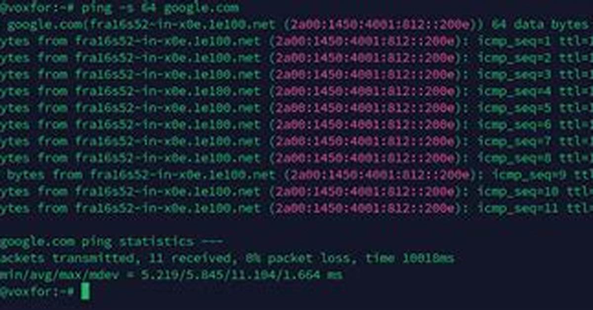 Ping Command Packet Size